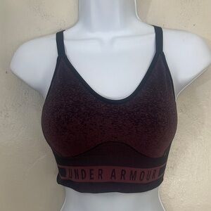 Under Armour Women's Burgundy and Black Sports Bra